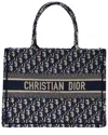 Dior Blue Oblique Canvas Oblique Medium Book Tote (authentic Pre-loved) In Blue
