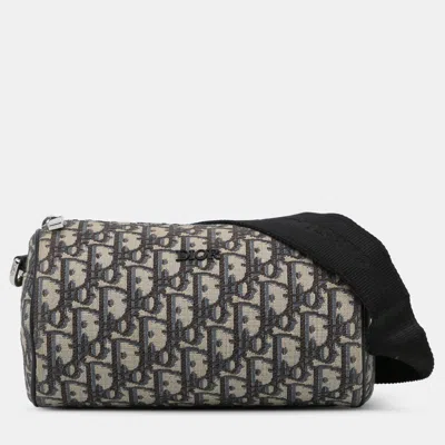 Pre-owned Dior Blue Oblique Roller Bag