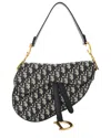 Dior Blue Oblique Velvet Saddle Bag (authentic Pre-loved)