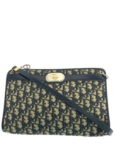 Dior Blue Others Trotter Shoulder Bag (authentic Pre-loved) In Black