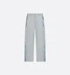 Dior Blue Polyester Pants In Multi