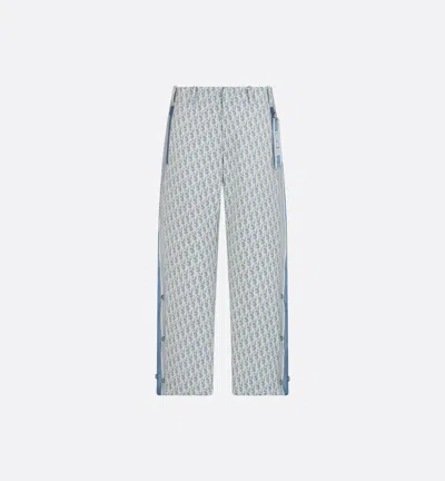 Dior Blue Polyester Pants In Multi