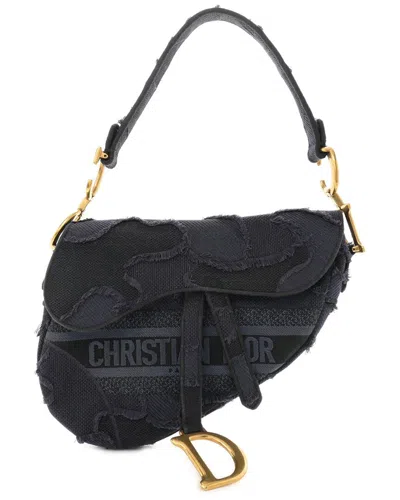Dior Blue Trotter Denim Embroidered Camouflage Saddle Bag (authentic Pre-  Loved)