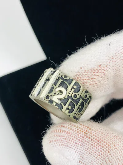 Pre-owned Dior Blue Trotter Ring Size 5