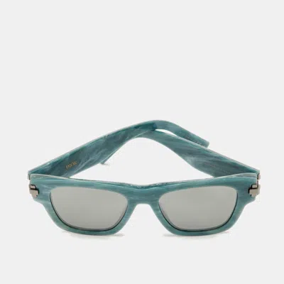 Pre-owned Dior Blue/grey Black Suit Xl Wayfarer Sunglasses