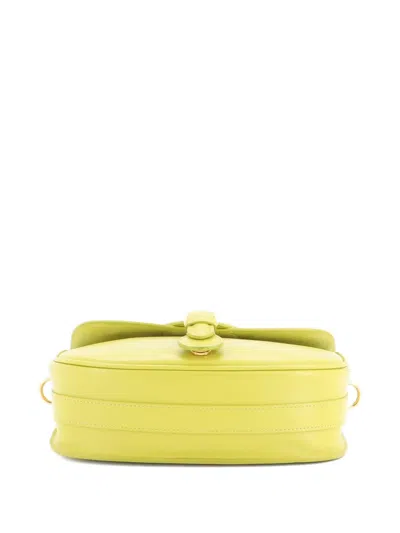 Pre-owned Dior Bobby Flap Bag Leather Medium Crossbody Bag In Green