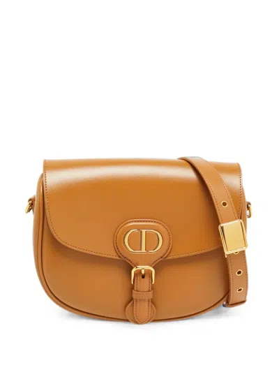 Pre-owned Dior Bobby Leather Crossbody Bag In Brown