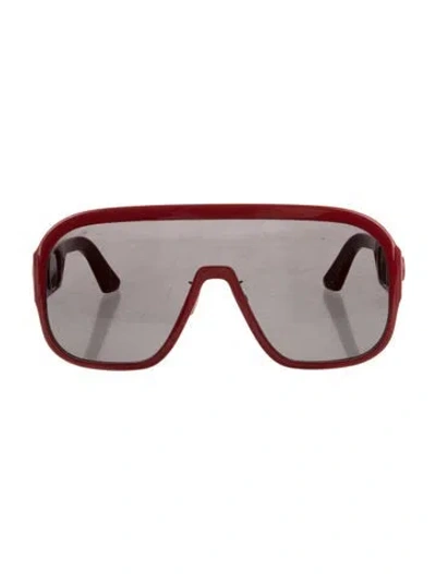 Pre-owned Dior Bobby Sport Shield Sunglasses In Red
