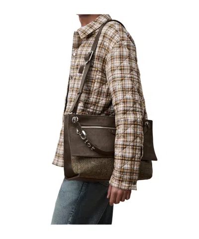 Dior Bolt Zipped Bag With Strap In Brown