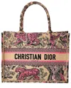 Dior Book Canvas Tote In Orange