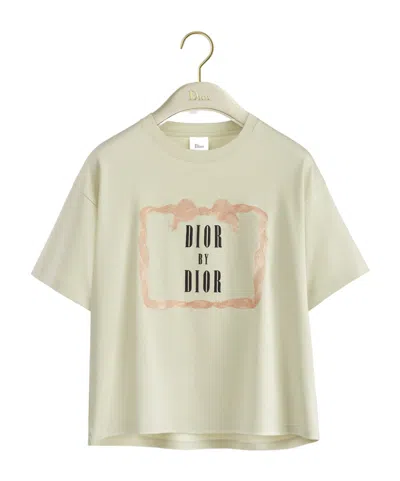 Dior Book Cover Oversized Cropped T-shirt In Brown