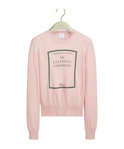 Dior Book Cover Sweater In Pink