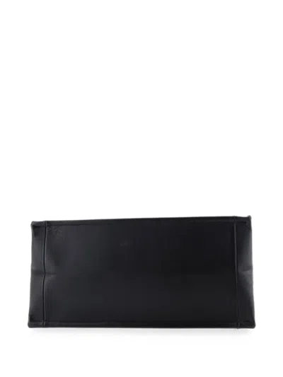 Pre-owned Dior Book Embossed Leather Medium Tote Bag In Black