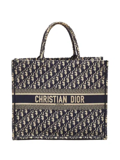 Pre-owned Dior Book Tote Bag In Blue