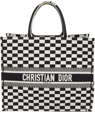 Pre-owned Dior Book Tote Bag In Black