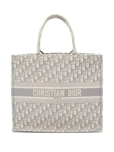 Pre-owned Dior Book Tote Bag In White