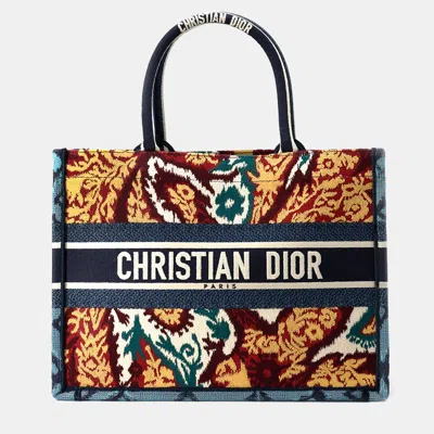 Pre-owned Dior Book Tote Embroidery Multicolor Canvas