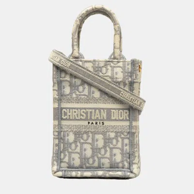 Pre-owned Dior Book Tote In Grey