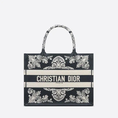 Dior Book Tote Handbag S In Bleu/multi