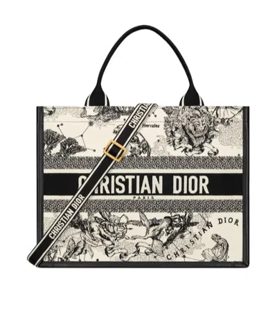 Dior Book Tote Medium Shoulder Bag In Black