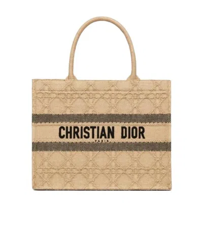 Dior Book Tote Medium Wine Coconut Handbag In Neutral