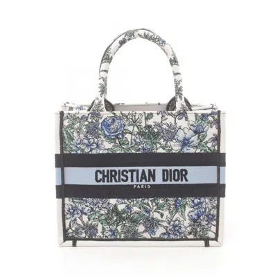 Dior Book Tote Small Canvas Tote Bag In Black