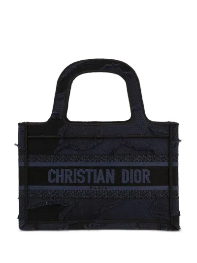 Pre-owned Dior Book Tote Small Handbag In Blue