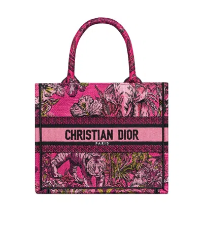 Dior Book Tote Small Logo Handbag In Pink