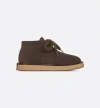 Dior Round Toe Suede Finish Stitch Detailing Boots In Brown