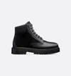 Dior Ankle Boots With Round Toe And Rubber Sole In Black