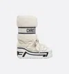 Dior White Leather Snow Boots In White