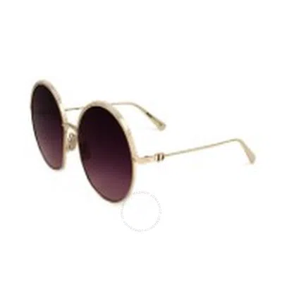 Dior Bordeaux Round Ladies Sunglasses Ever R1u B0d1 Cd4025un 10t 61 In Gold