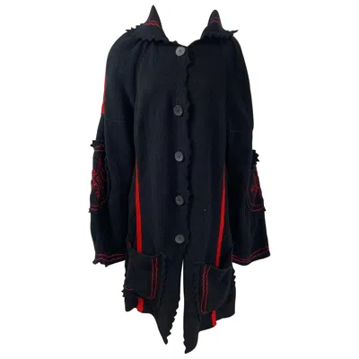 Pre-owned Dior Boutique Paris Angora Coat In Black