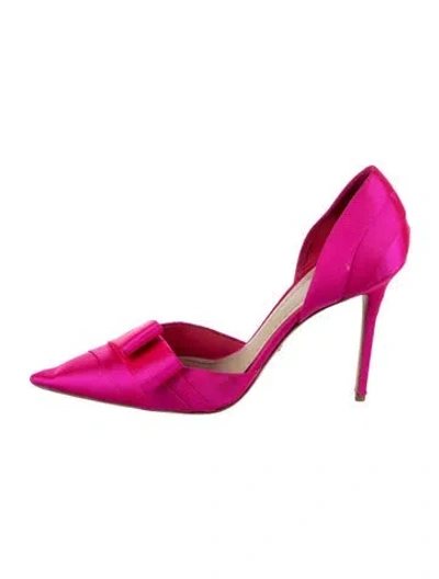 Pre-owned Dior Bow Accents D'orsay Pumps In Pink