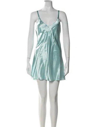 Pre-owned Dior Bow Accents Nightgown In Blue
