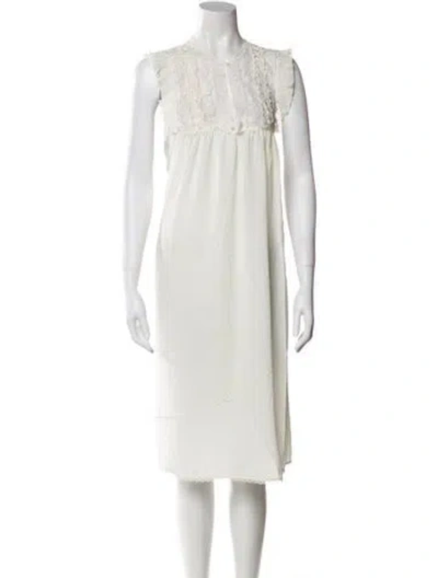Pre-owned Dior Bow Accents Nightgown In Neutral