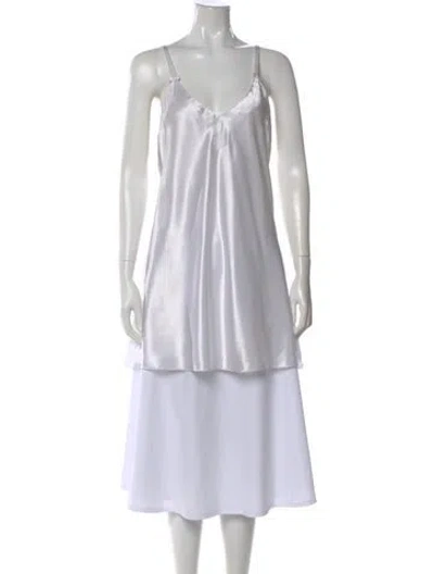 Pre-owned Dior Bow Accents Nightgown In Neutral