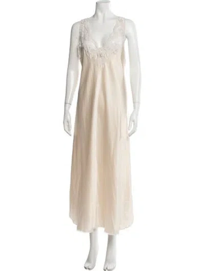 Pre-owned Dior Bow Accents Nightgown In Neutral