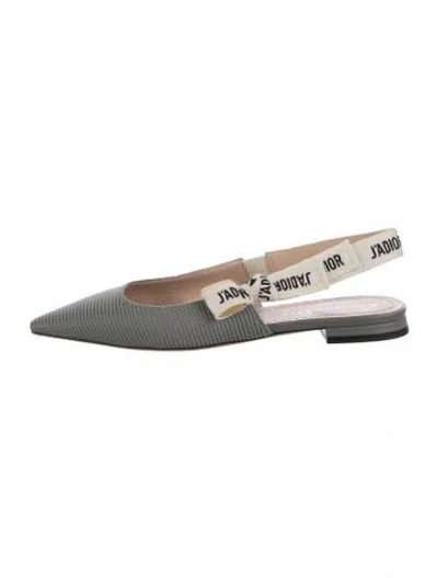 Pre-owned Dior Bow Accents Slingback Flats In Multicolor