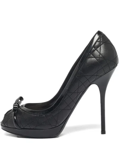 Pre-owned Dior Bow-detail Pumps In Black