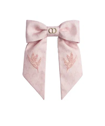 Dior Bow Hair Clip In Pink