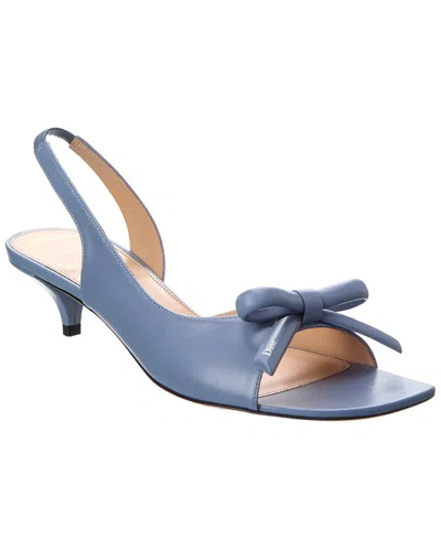 Dior Bow Leather Slingback Sandal In Animal Print