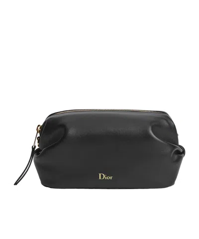 Dior Bow Pouch In Black