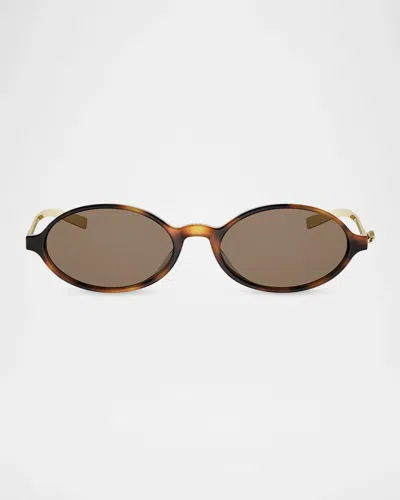 Dior Bow R2i 53mm Oval Sunglasses In Brown