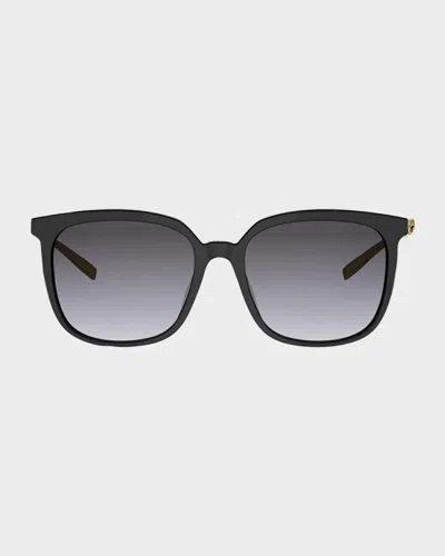 Dior Bow S1i 55mm Square Sunglasses In Black