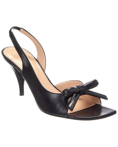 Dior Bow Slingback 76 Leather Sandal In Black