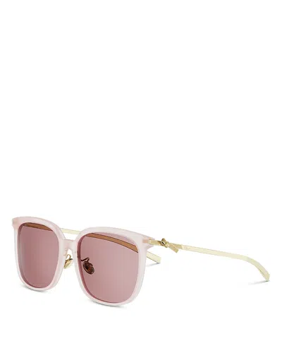 Dior Bow Square Sunglasses, 57mm In Pink