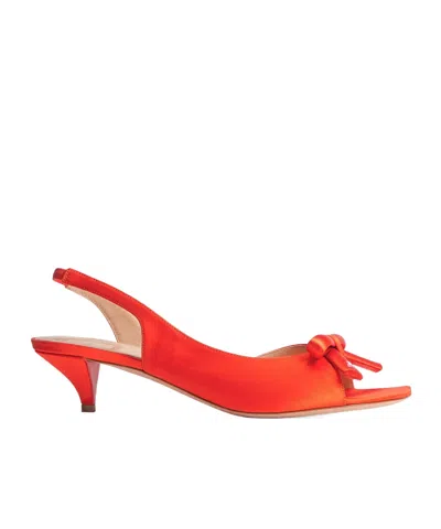 Dior Bow-embellished Stiletto Sandals In Red