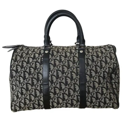 Pre-owned Dior Bowling Cloth Handbag In Beige