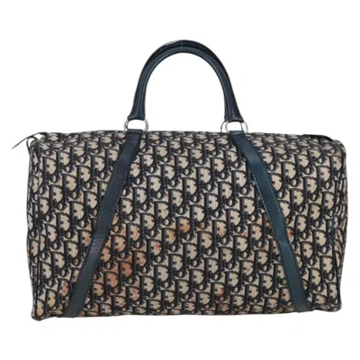 Pre-owned Dior Bowling Navy Canvas Travel Bag () In Blue